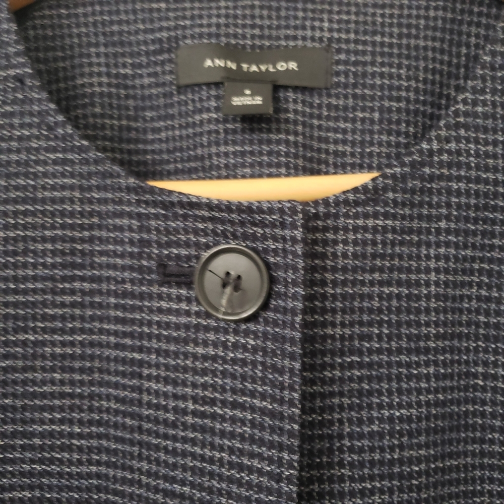 Ann Taylor Navy Black Women's Jacket Top Size 8 - Picture 8 of 11